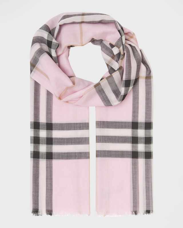 Giant Check Gauze Scarf